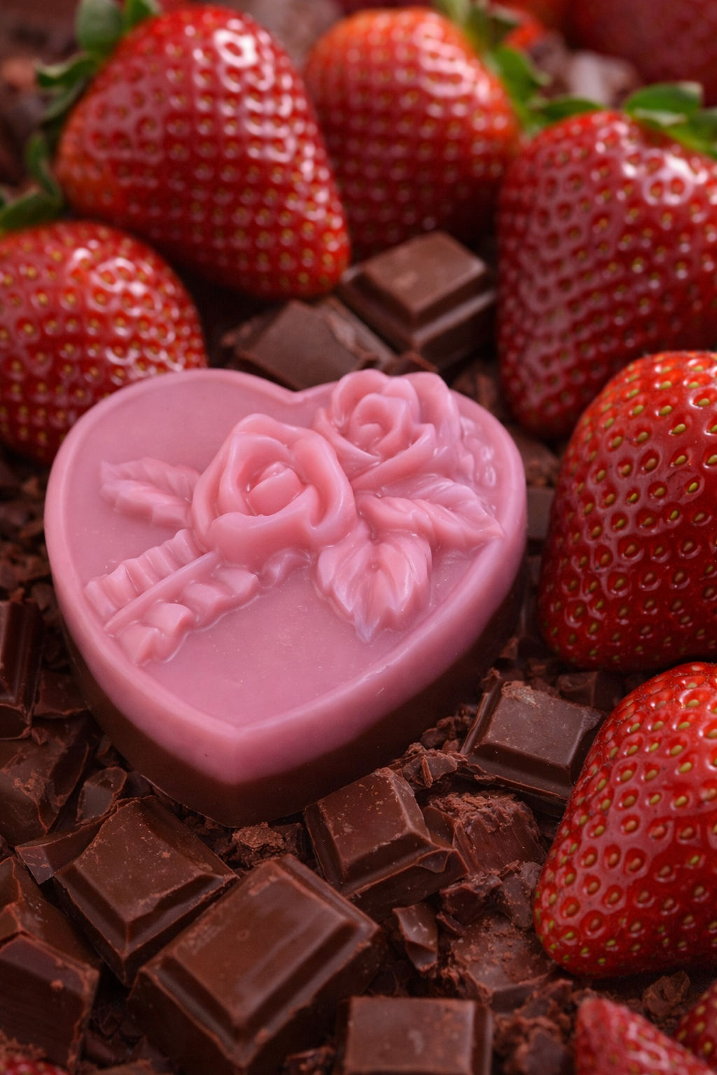 Jabón Artesanal de Chocolate y Fresa – Aroma Dulce y Romántico