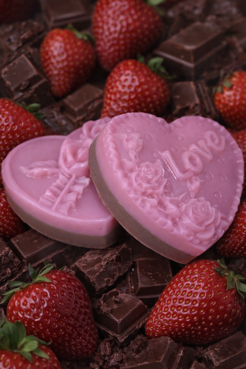 Jabón Artesanal de Chocolate y Fresa – Aroma Dulce y Romántico