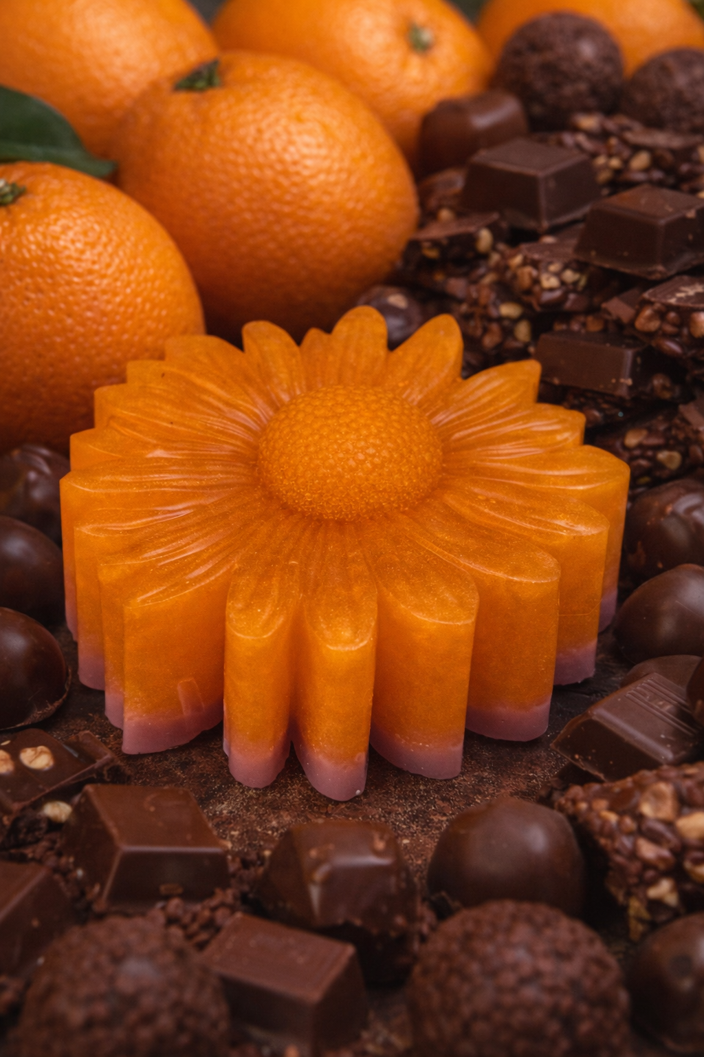 Jabón Artesanal de Naranja y Chocolate – Aroma Cítrico y Dulce