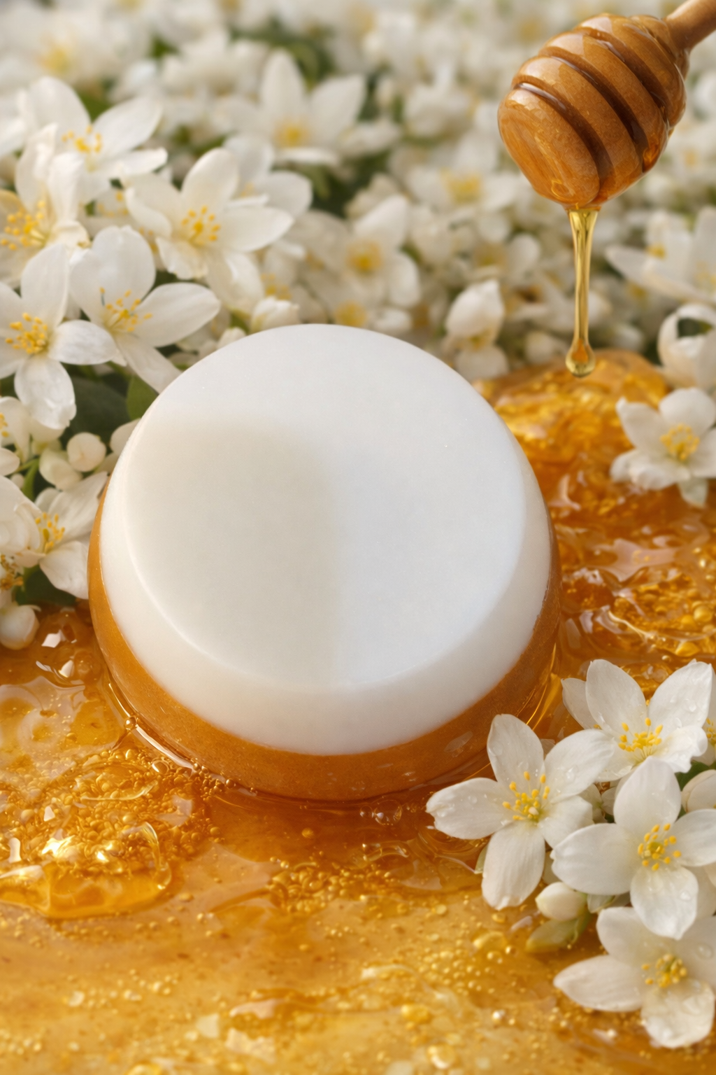 Jabón Artesanal de Jazmín y Miel – Aroma Floral y Suave